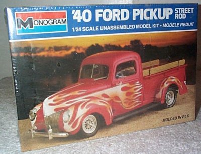 1940 Ford pickup and plastic model #6
